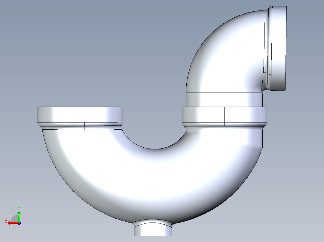 船舶管路系统S26_SeaDrainPLUS_TrapCleanout-SxS_37E171904_4in Sea Drain Plus - P-TrapCleanout-SxS后视图