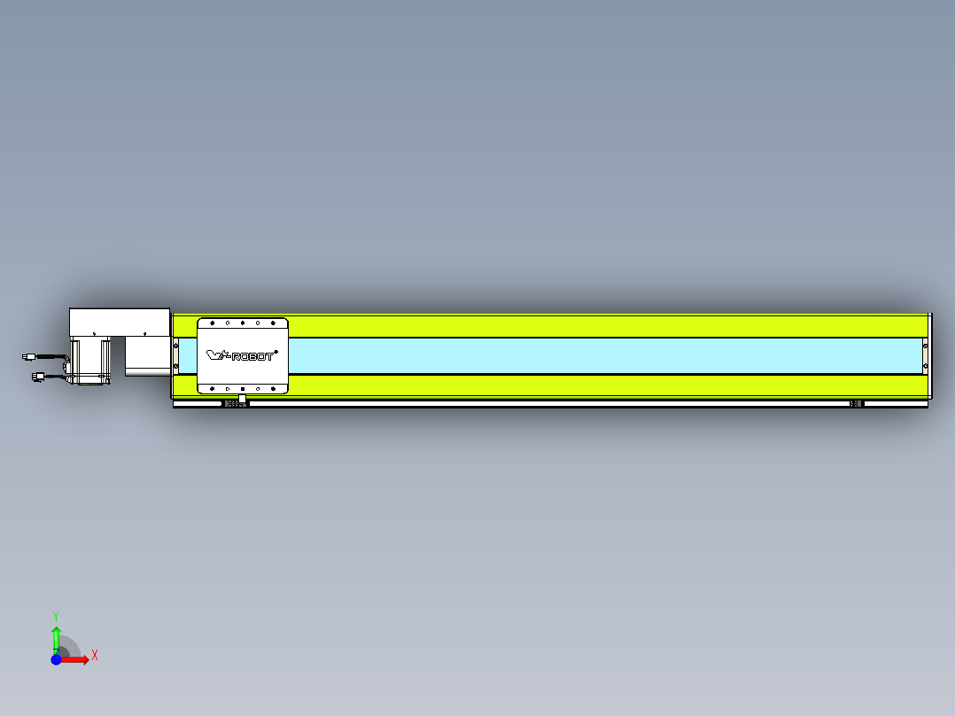 威洛博VBC同步带传动一无尘环境VBC17-L45-S1200-BR-ZP75-C3前视图