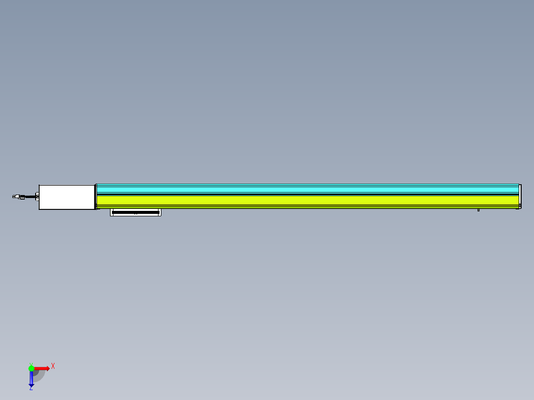威洛博VBC同步带传动一无尘环境VBC17-L45-S1200-BR-ZP75-C3俯视图