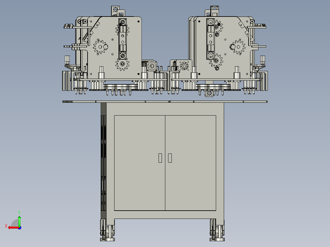四工位动力模组标签剥离机后视图