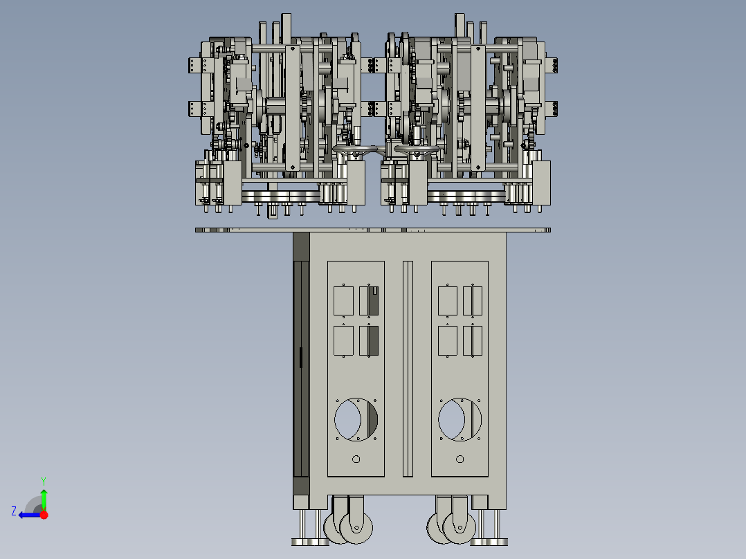 四工位动力模组标签剥离机右视图
