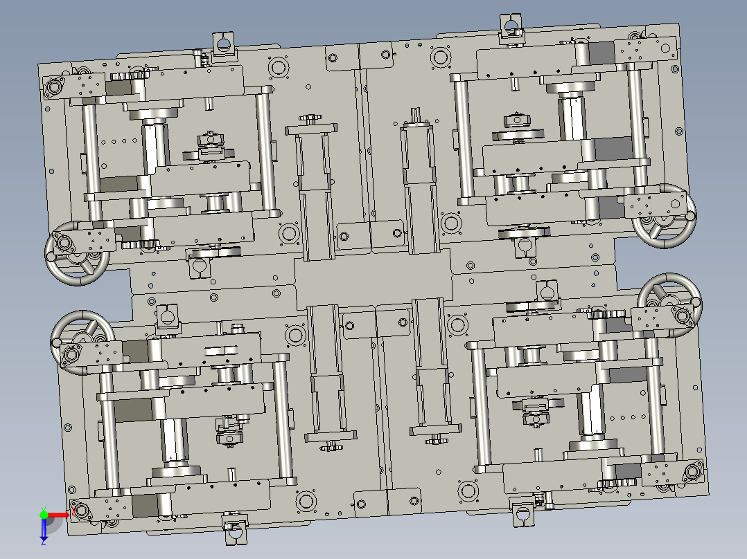 四工位动力模组标签剥离机俯视图