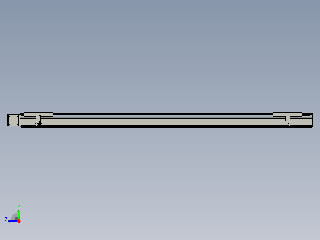 直线模组LHB21-L40-S1950-L(B)设计图纸右视图