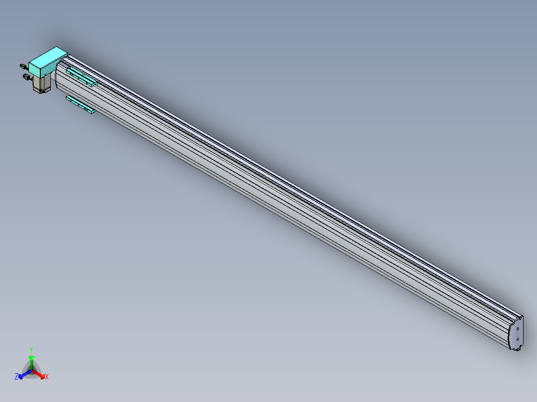 威洛博VBF同步带传动一般环境VBF14-L45-S2200-BRU-ZP40-C3正等轴测图