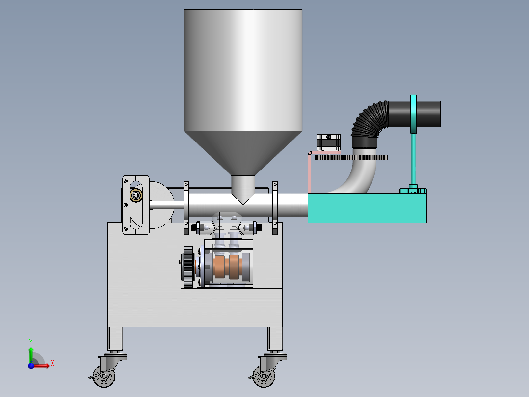 网球发球机设计（2）前视图