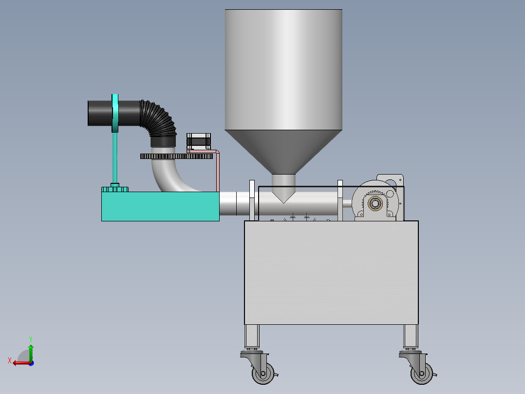 网球发球机设计（2）后视图