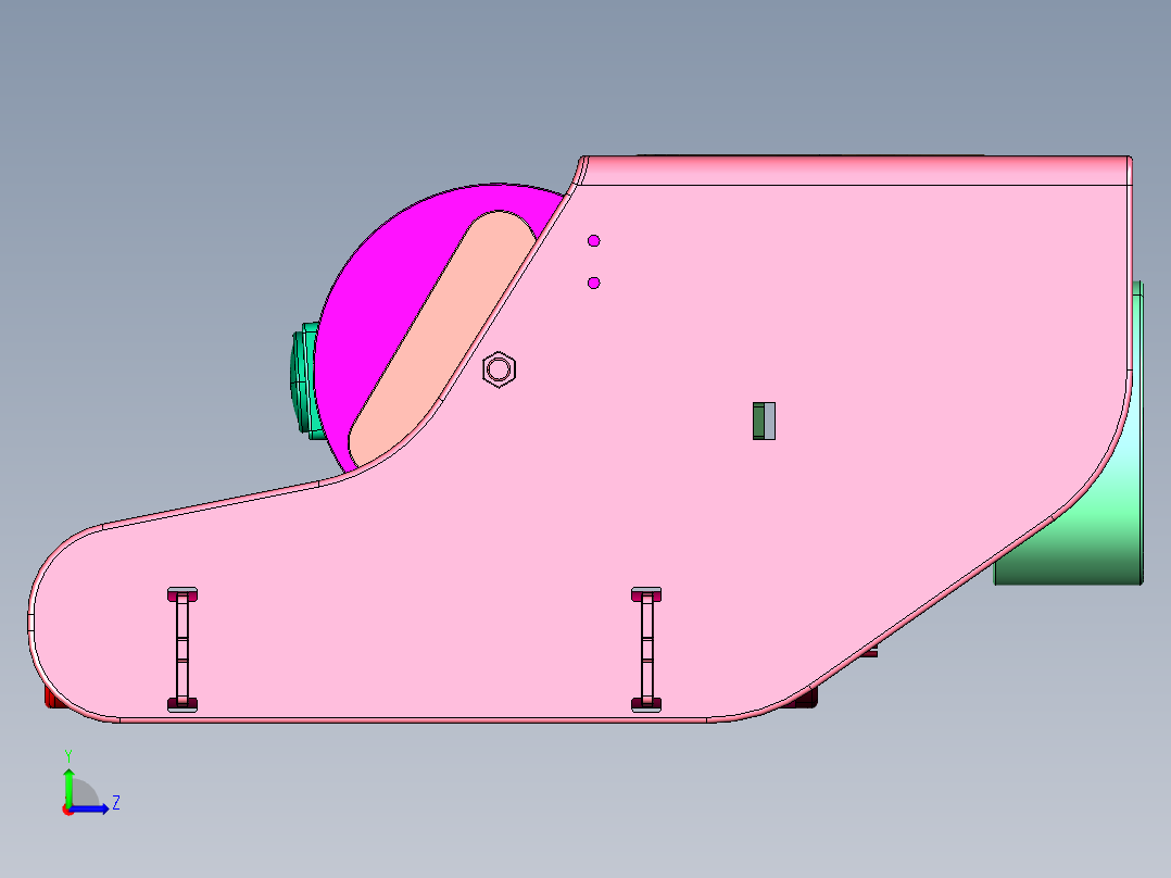 小型遥控水中机器人左视图