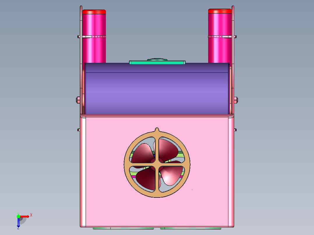 小型遥控水中机器人俯视图