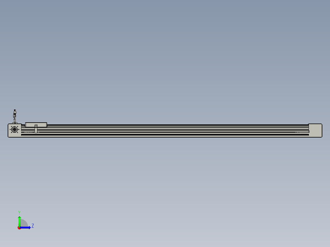 威洛博直线电机模组EB6-L140-S1550-R-P40-MS3左视图