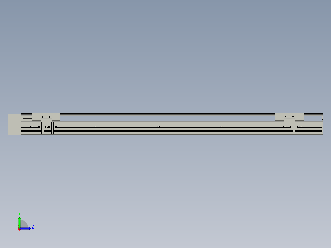 直线模组LHAT10-CA-S750-R-C3设计图纸左视图
