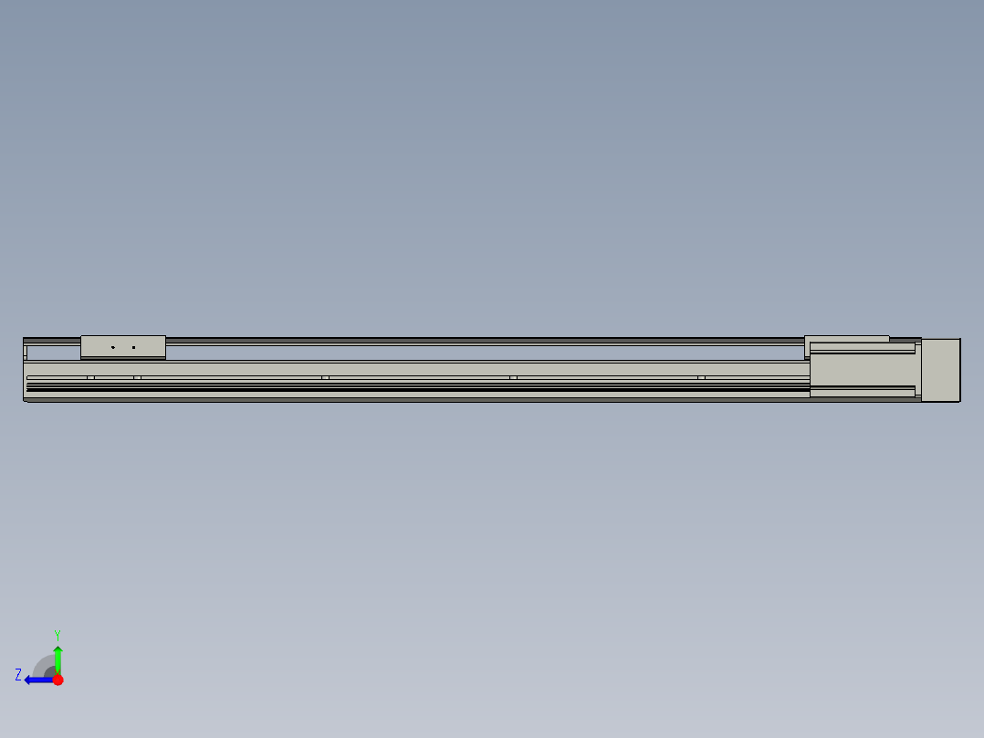直线模组LHAT10-CA-S750-R-C3设计图纸右视图