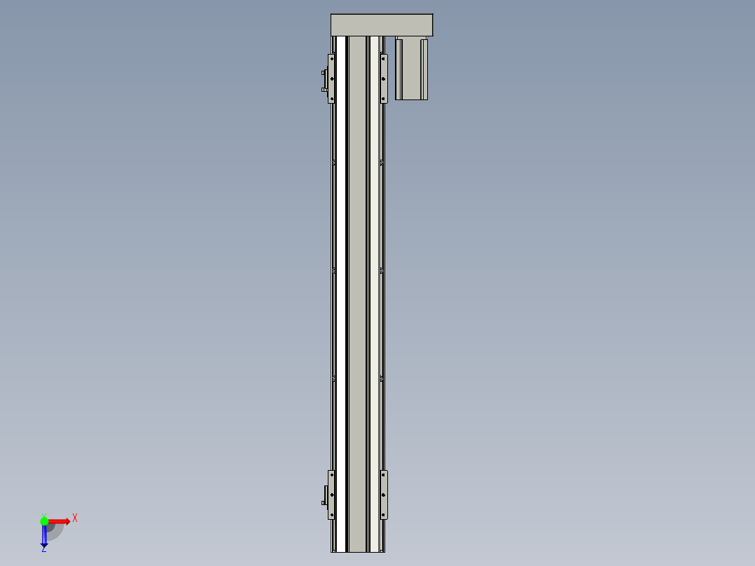 直线模组LHAT10-CA-S750-R-C3设计图纸俯视图