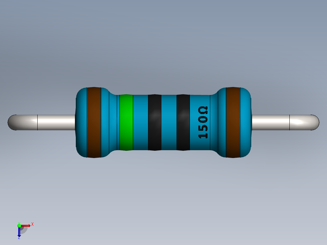 电容器 二极管 电阻器-Resistor 150 Ohm Blue