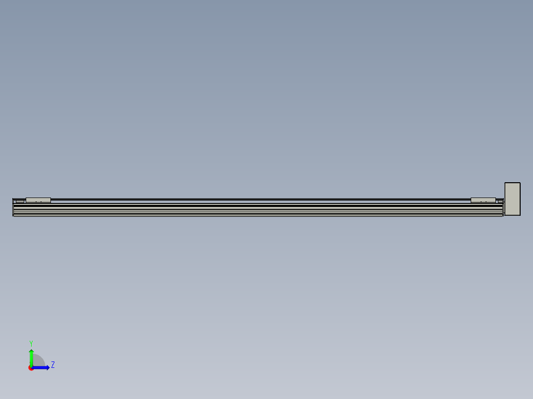 直线模组WG-LHB12-S1950-LU设计图纸左视图