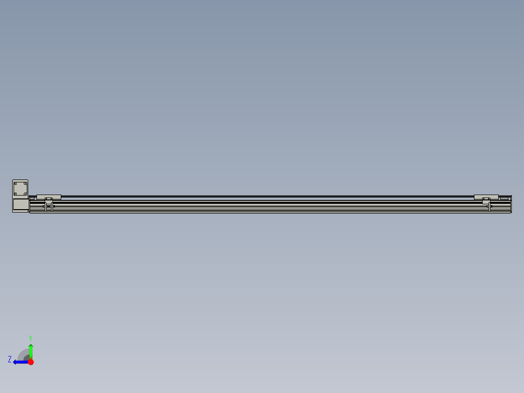 直线模组WG-LHB12-S1950-LU设计图纸右视图
