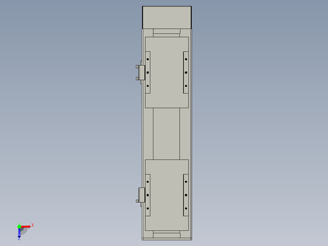 直线模组WG-LHC12-S250-D设计图纸俯视图