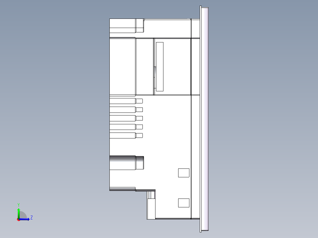 西门子7寸HMI-6AV2124-0GC01-0AX0（TP700）-d-6左视图