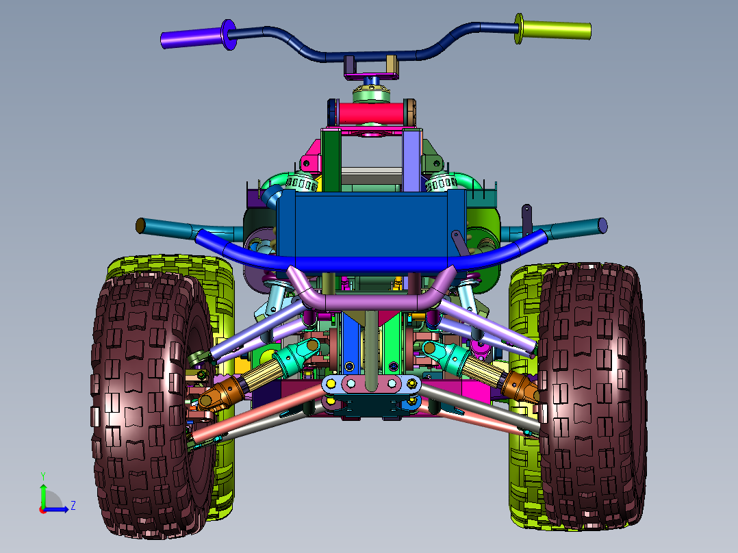 全地形四轮越野摩托车左视图