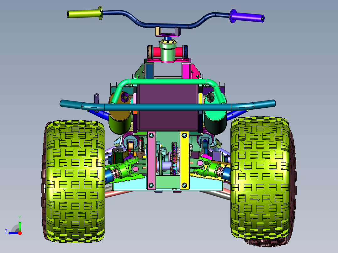 全地形四轮越野摩托车右视图