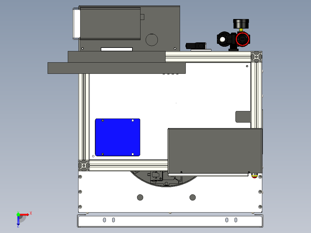 线路板测试设备3D模型俯视图