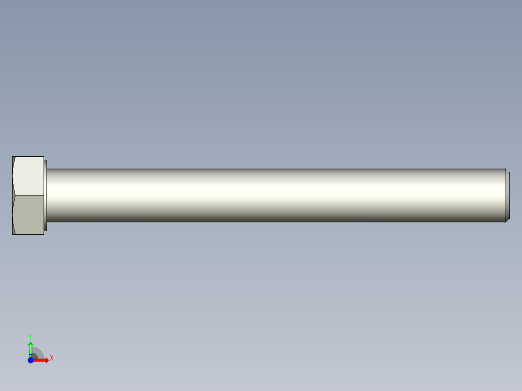 螺钉-DIN_931-M22x2.5x190_32.stp前视图