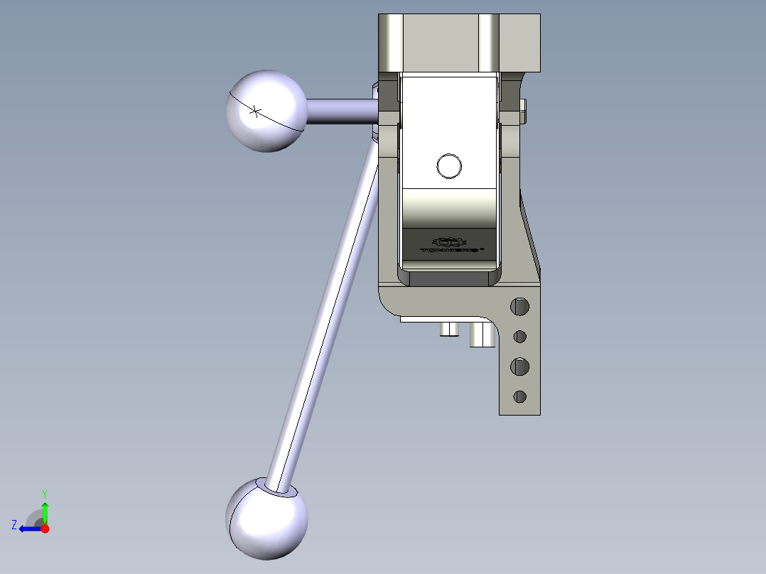 德克斯TUNKERS气缸数模V2_50_1_Z_A11_T12_45~105右视图