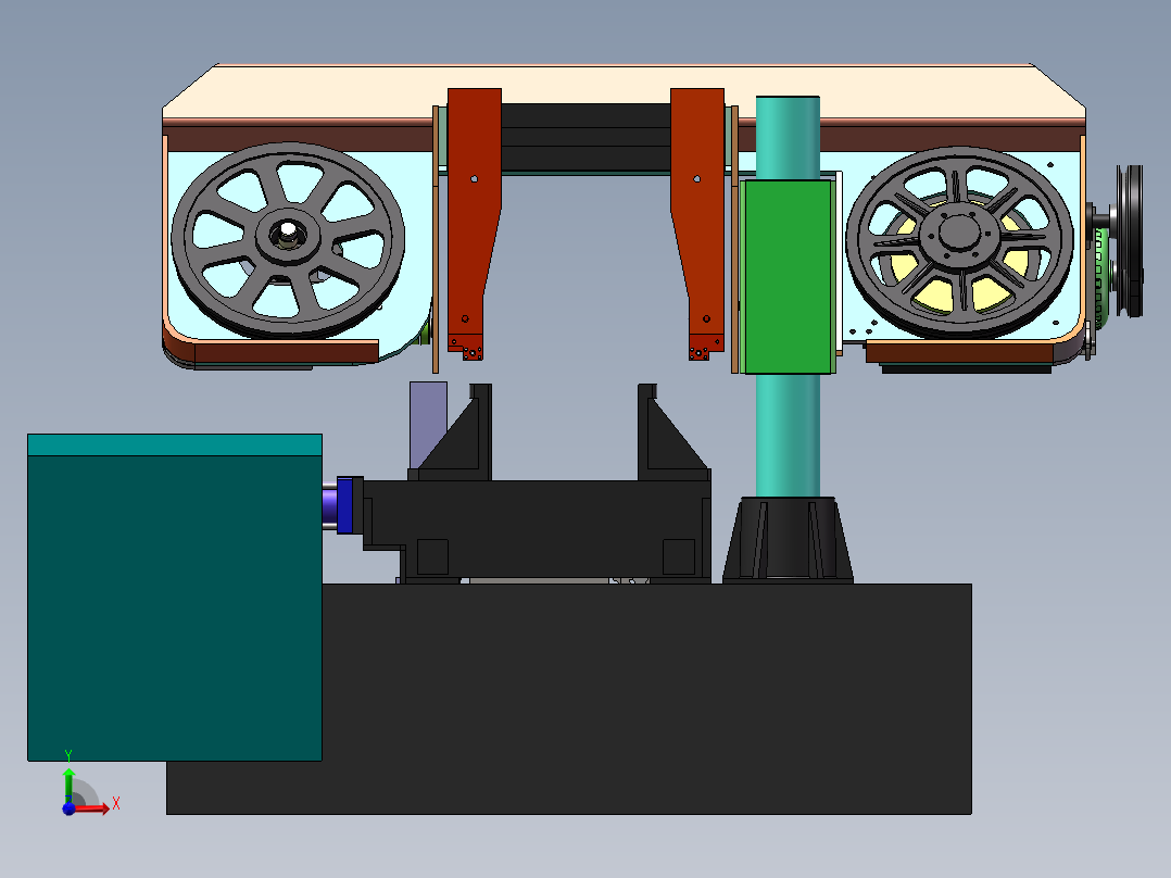 锯床模型前视图