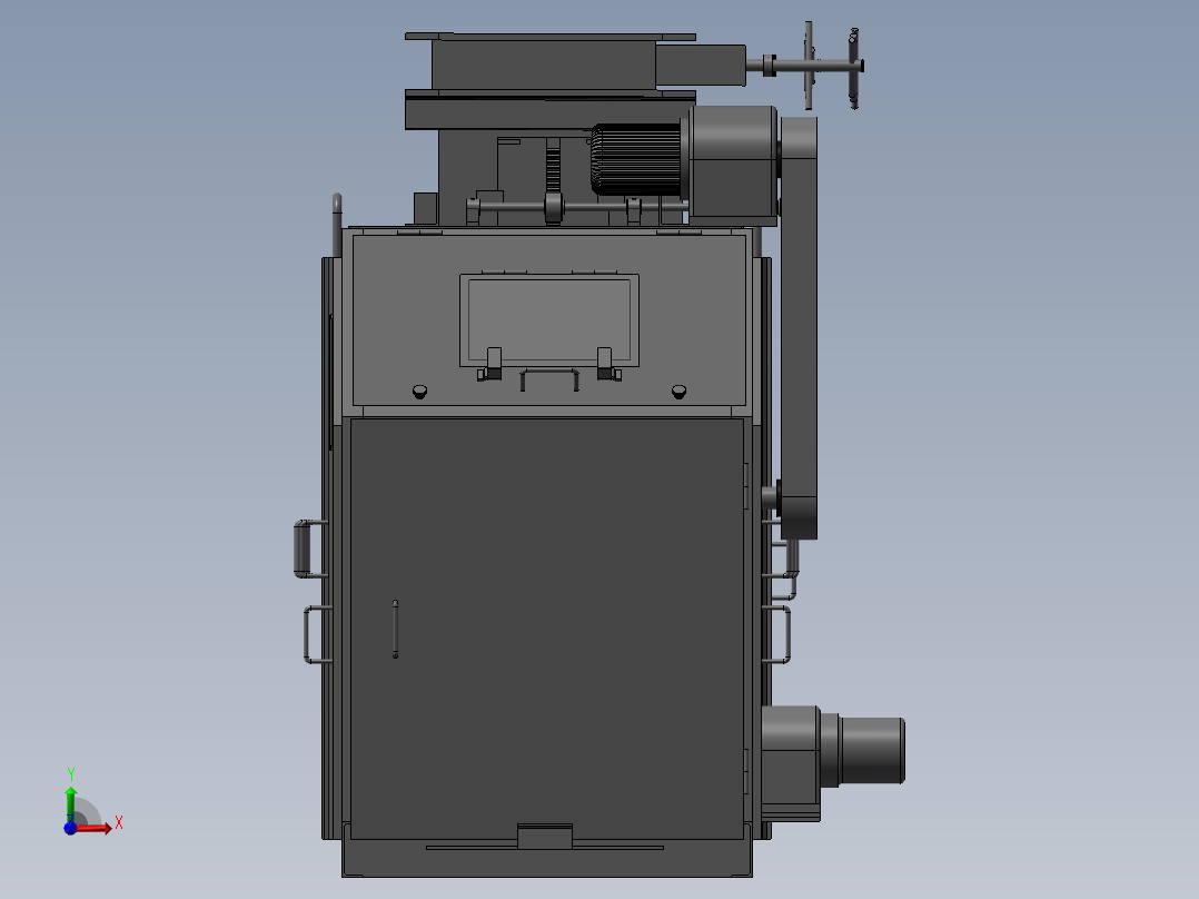 全封闭式称重给煤机（称重式皮带机）前视图