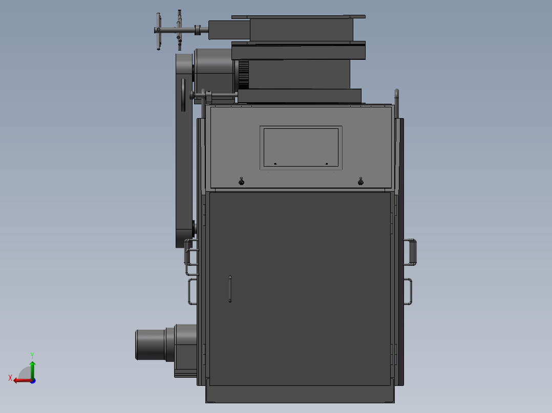 全封闭式称重给煤机（称重式皮带机）后视图
