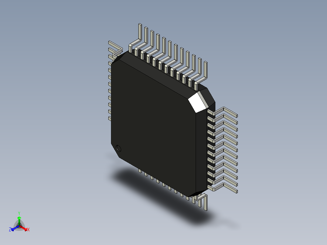 元器件3D封装QFP48_FPT-48P-M16157