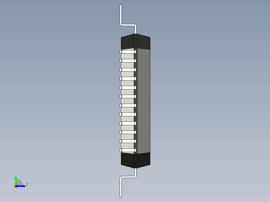 元器件3D封装QFP48_FPT-48P-M16157左视图