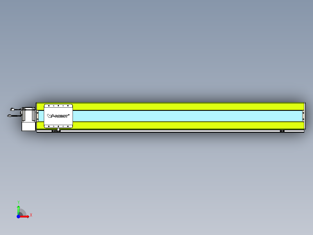 威洛博VBC同步带传动一无尘环境VBC17-L45-S1400-BLU-ZP75-C3前视图