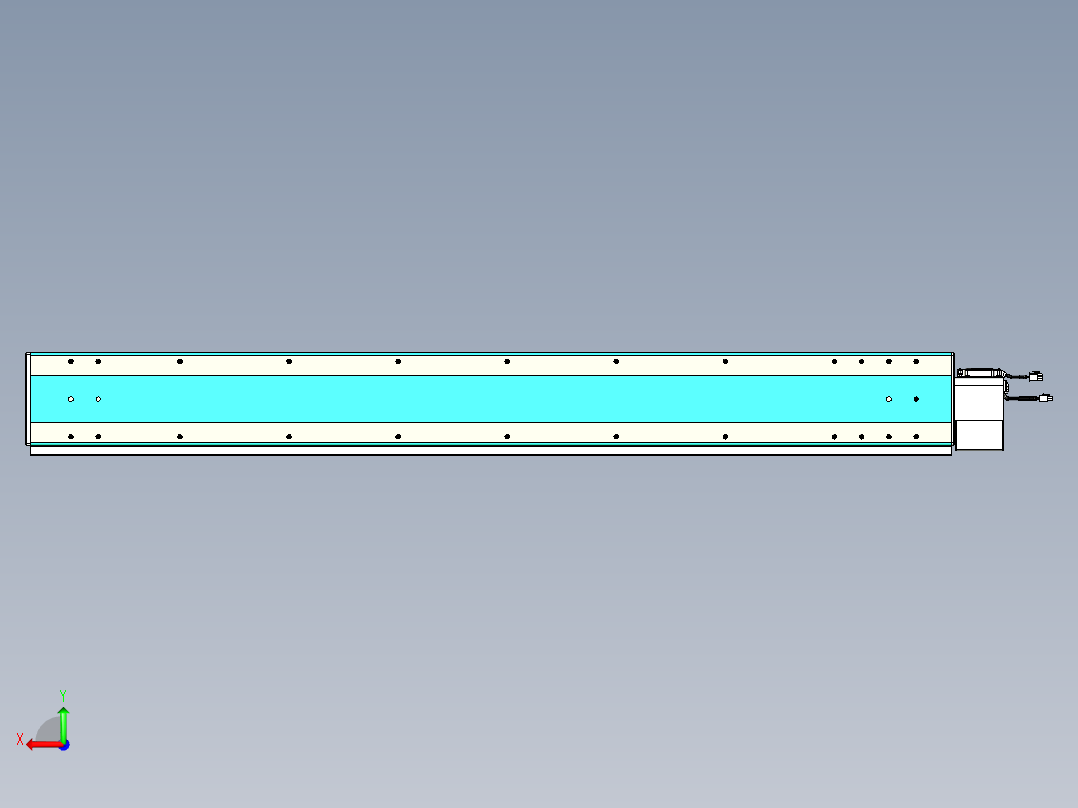威洛博VBC同步带传动一无尘环境VBC17-L45-S1400-BLU-ZP75-C3后视图