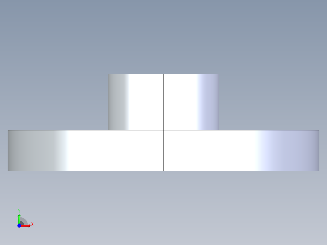聚氯乙烯配件23-Sch80_Flange One-Piece_SOC_851-007_0.75in前视图