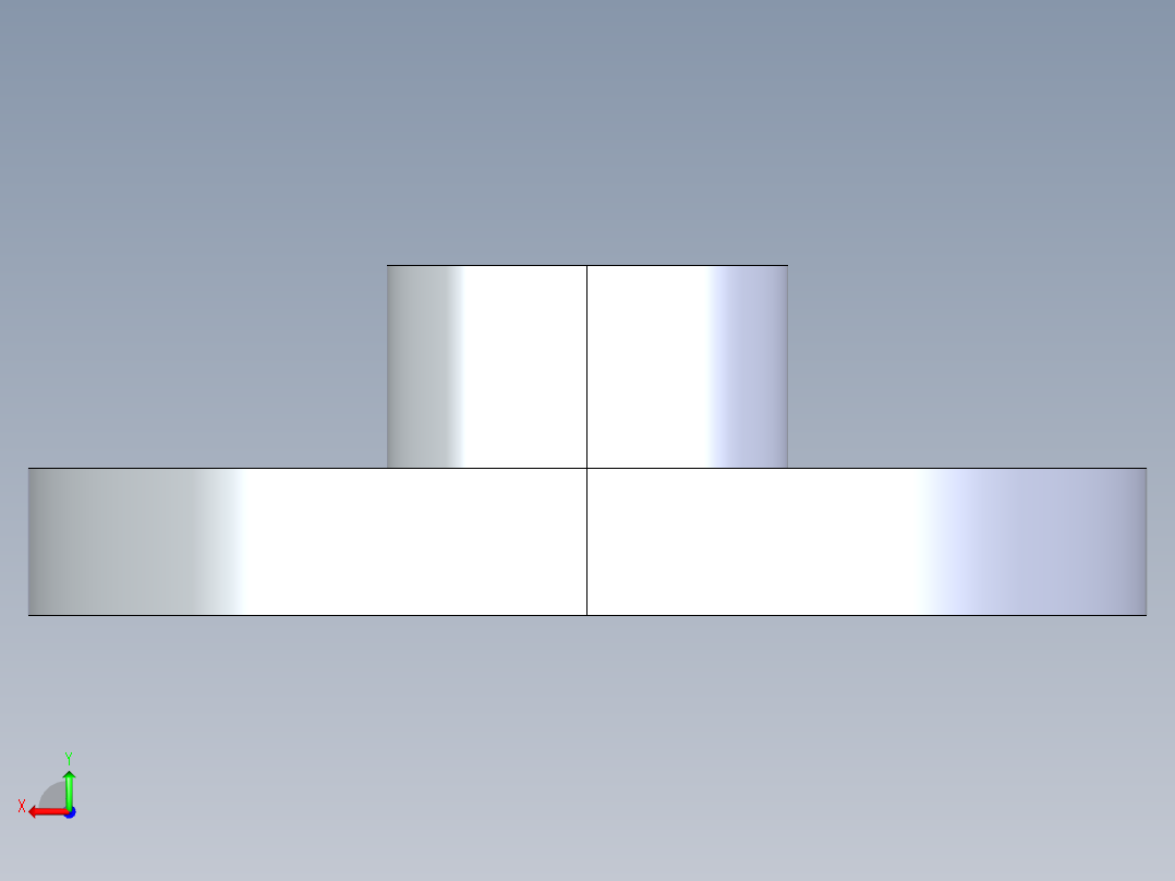 聚氯乙烯配件23-Sch80_Flange One-Piece_SOC_851-007_0.75in后视图