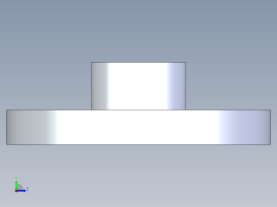 聚氯乙烯配件23-Sch80_Flange One-Piece_SOC_851-007_0.75in左视图