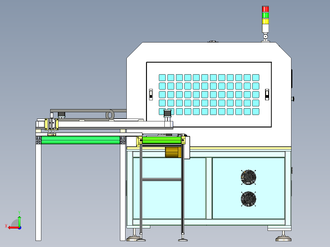 电池盖无尘布自动擦拭清洁设备后视图