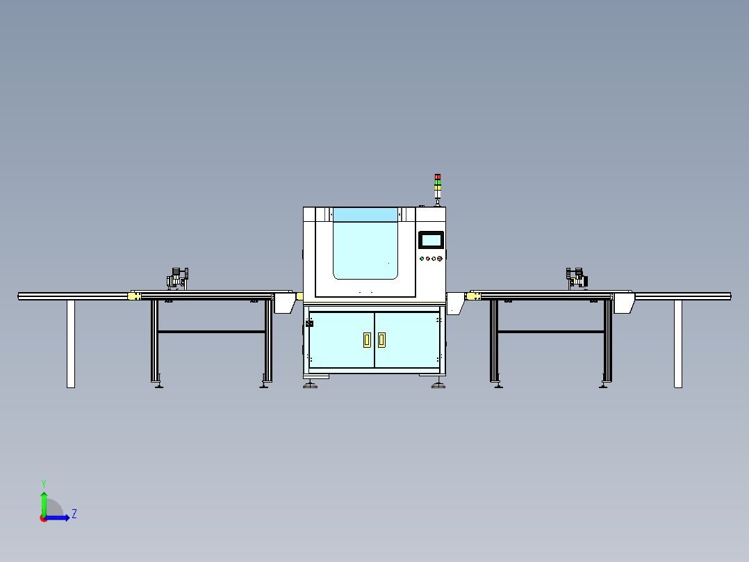 电池盖无尘布自动擦拭清洁设备左视图