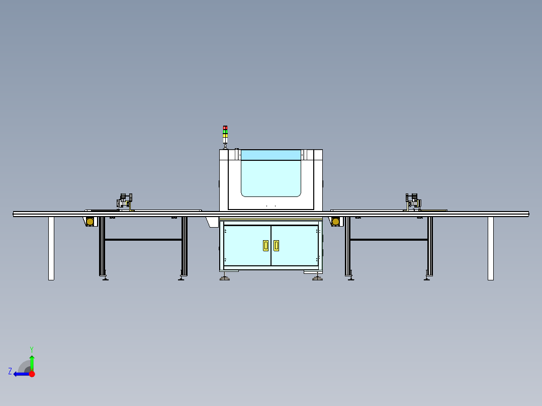 电池盖无尘布自动擦拭清洁设备右视图