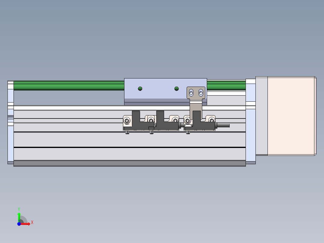 MTH丝杆半封闭模组MT75BS-BL-200W前视图