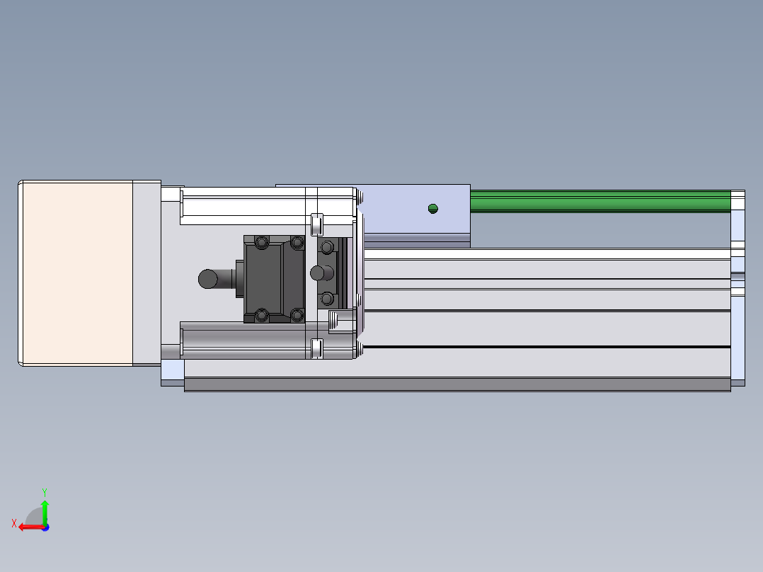 MTH丝杆半封闭模组MT75BS-BL-200W后视图