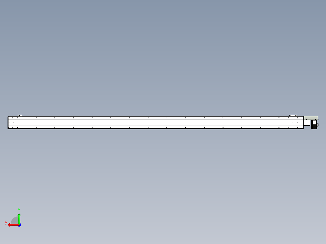 同步带滑台-半封闭B13H-L45-S2900-R-P40-D3后视图