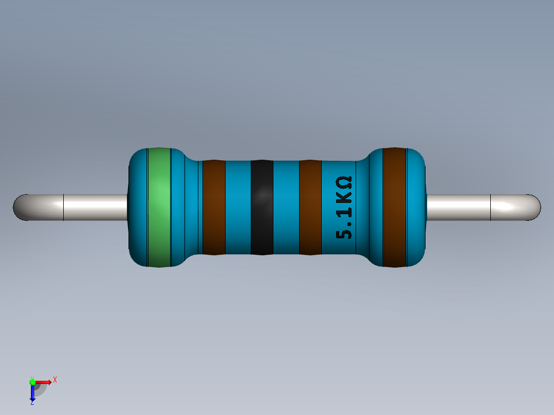 电容器 二极管 电阻器-Resistor 5.1K Ohm Blue