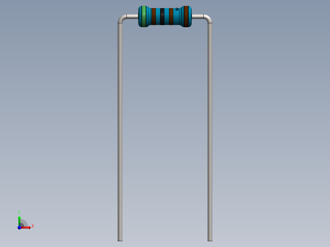 电容器 二极管 电阻器-Resistor 5.1K Ohm Blue前视图