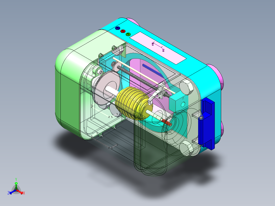 菠萝去皮机1正等轴测图