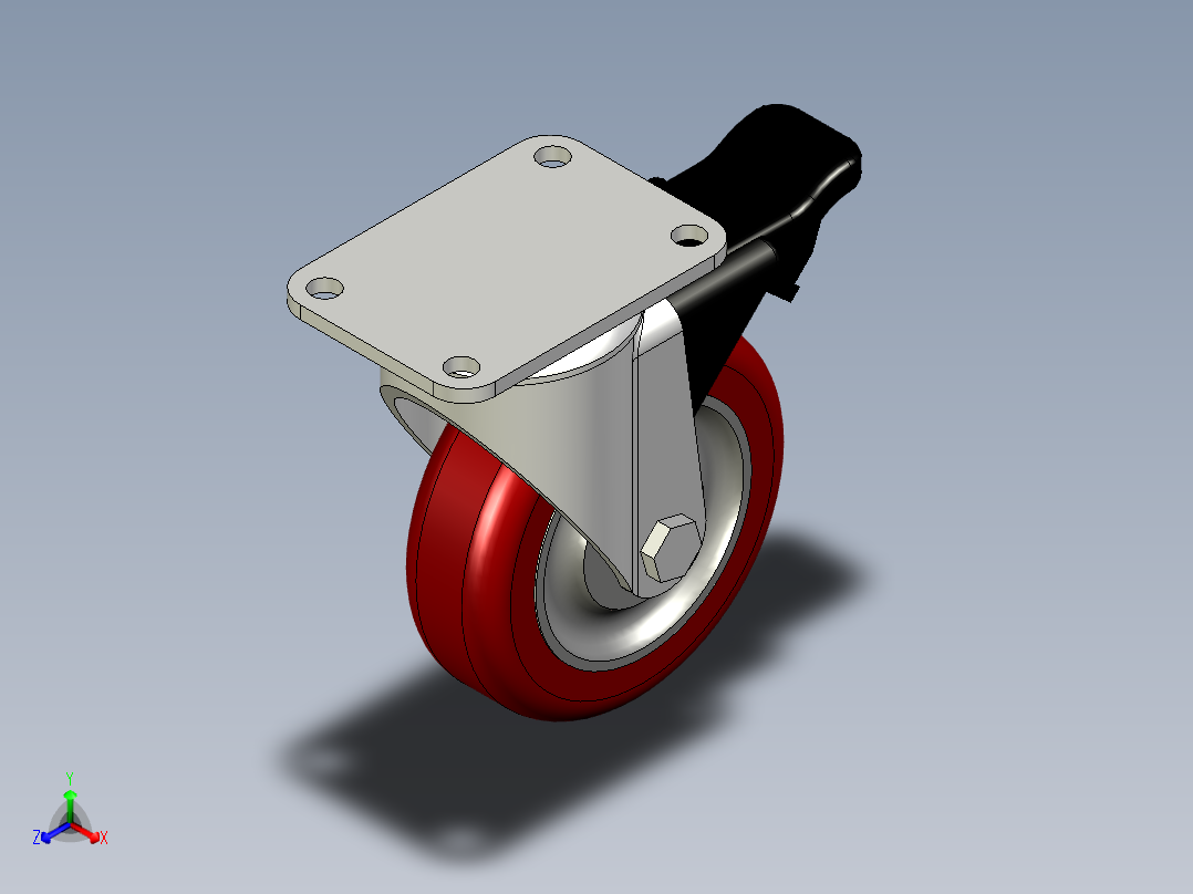 万向轮正等轴测图