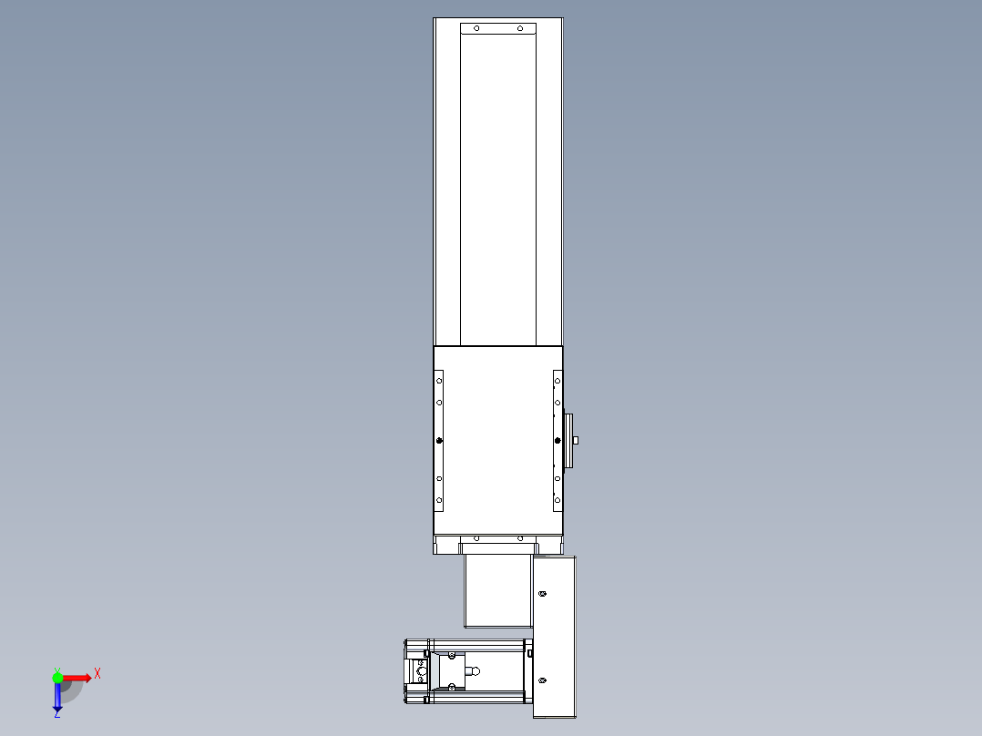 同步带全封闭直线模组TPA-HCB-120D-90-L250-MR-C-P40-N3俯视图