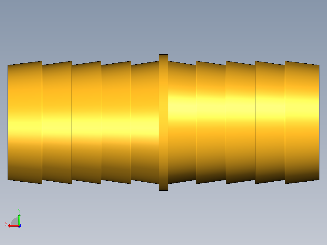 倒齿式工业管接头Hose Mender 122HBL-12后视图