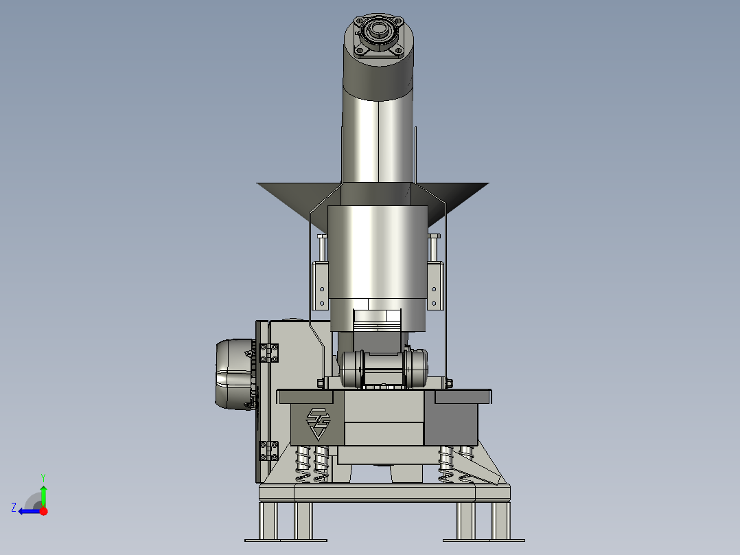 10kw 饲料颗粒压制生产线右视图