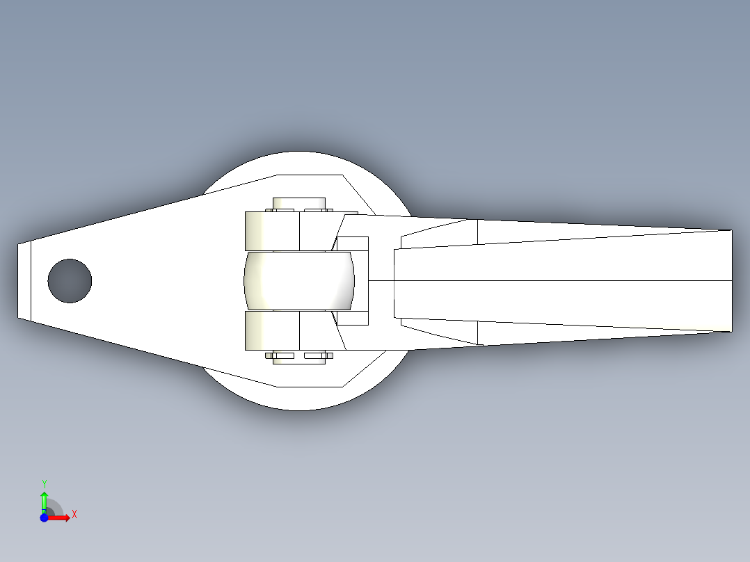 下壓夾具2331(D)-3D多系列多零件图纸模型前视图